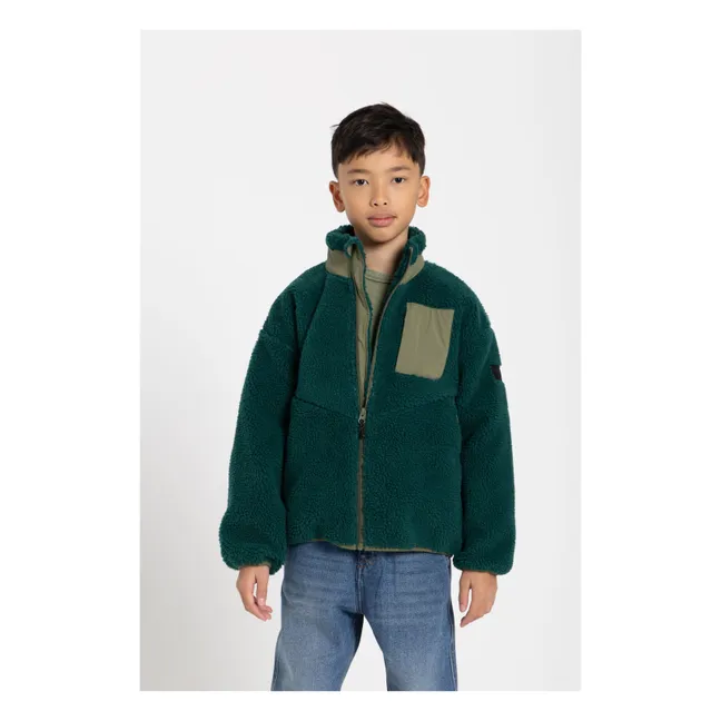 Paulo Bi-Material Sherpa Jacket | Green