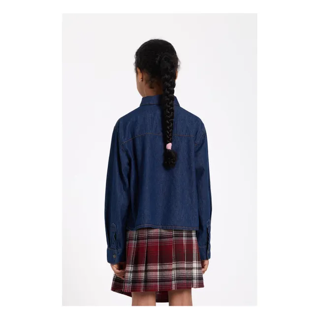 Sterling Check Asymmetrical Skirt | Aubergine