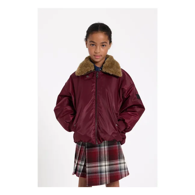 Sterling Check Asymmetrical Skirt | Aubergine