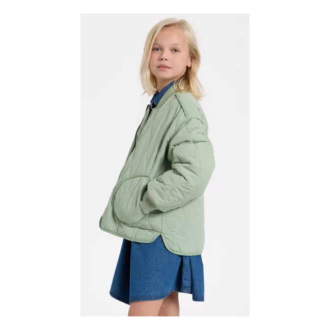 Bomberjacke Steppjacke Fuzzy | Salbei