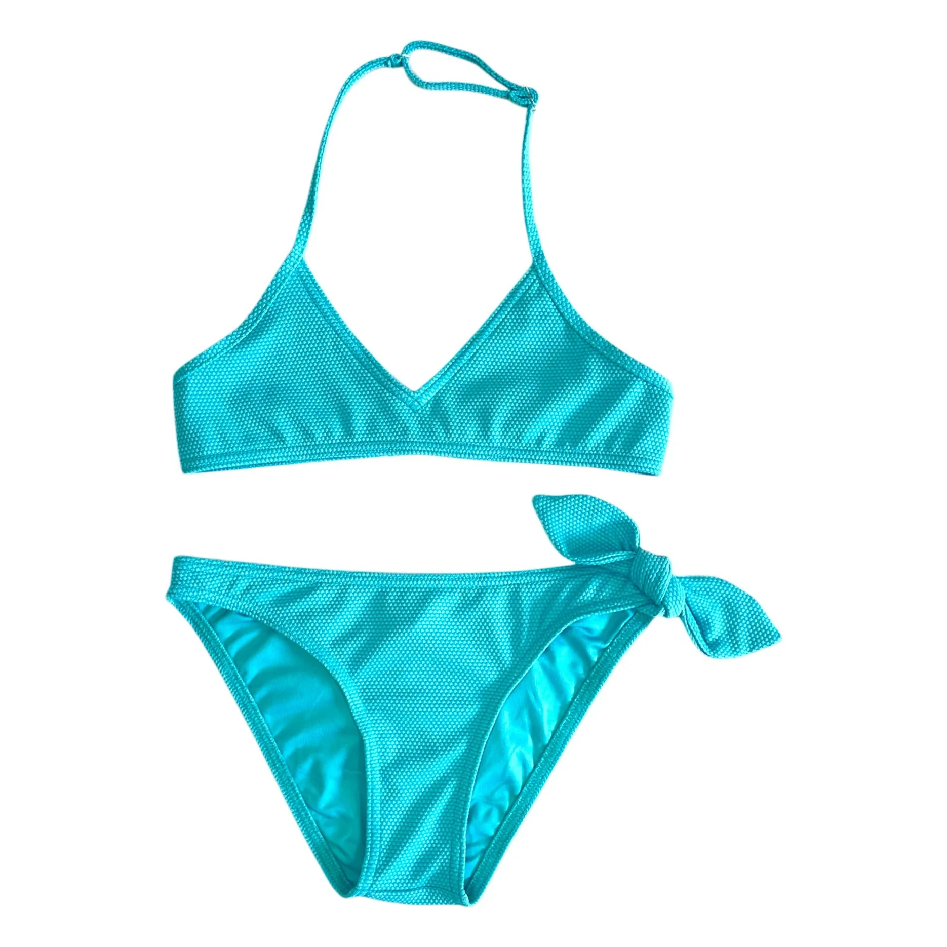 Sunchild Girls Turquoise Jerez Textured Swimsuit