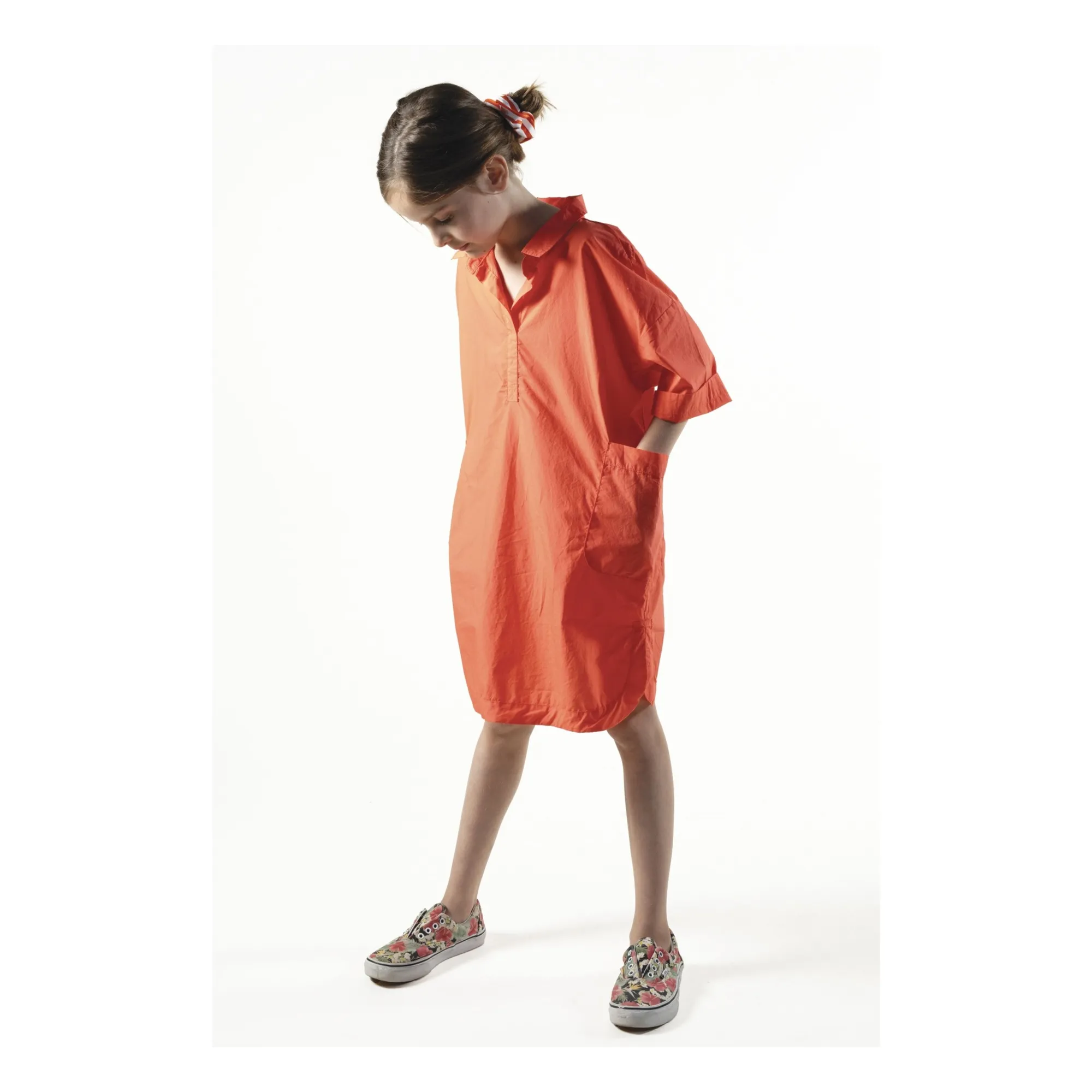 Robe Chemise Oversize Cadaques | Tangerine- Image produit n°1