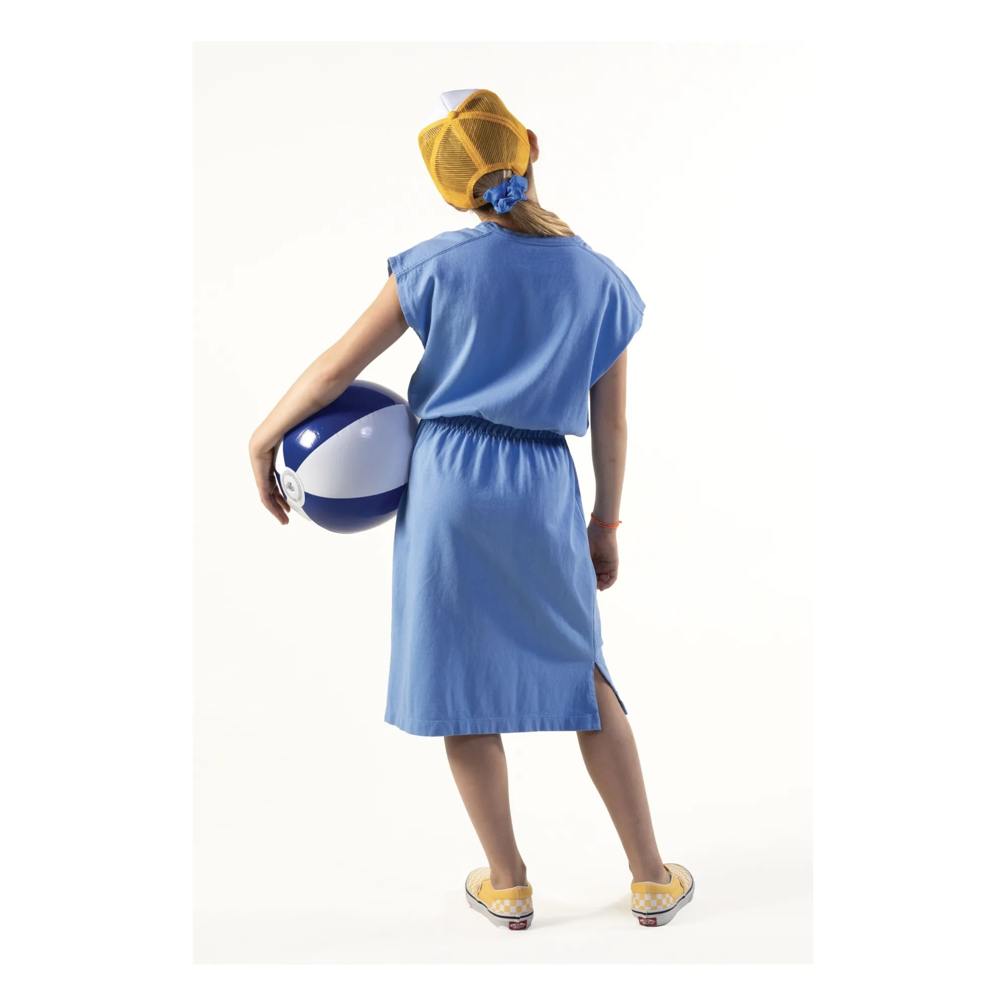 Robe T-shirt Somoa | Bleu azur- Image produit n°4