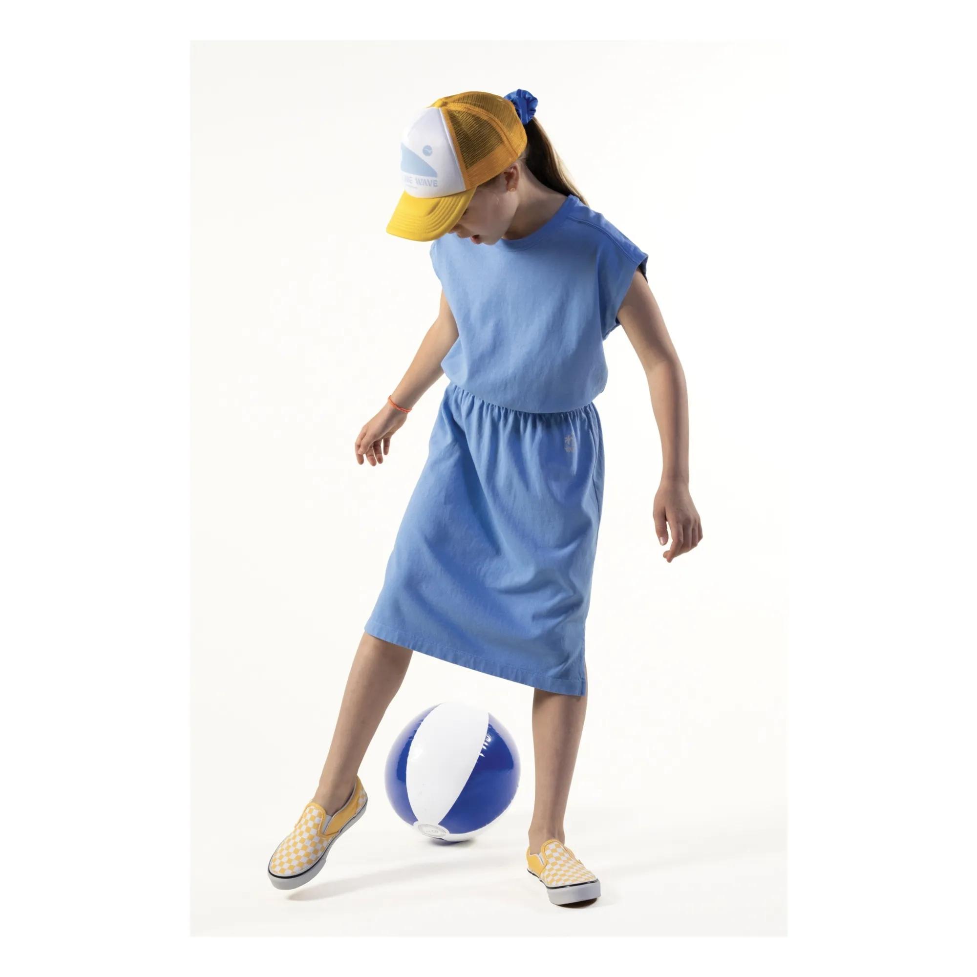 Robe T-shirt Somoa | Bleu azur- Image produit n°2