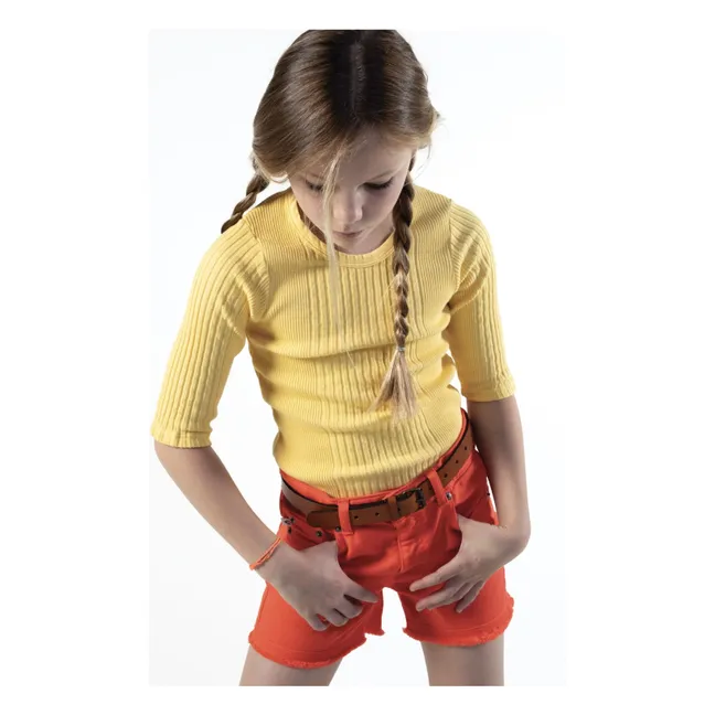 T-shirt Manches 3/4 Puebla | Jaune