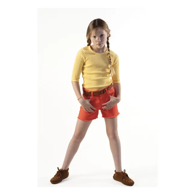 Puebla 3/4 sleeve T-shirt | Yellow