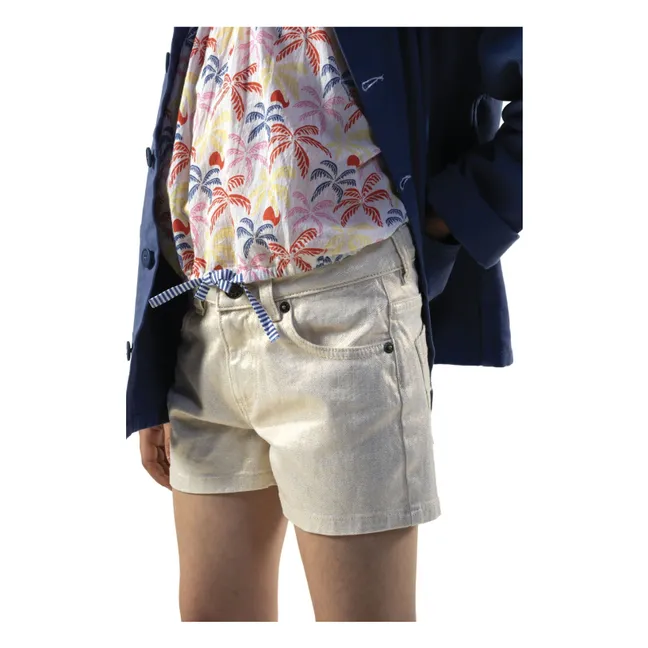 Praslin Metallic Short | Dorado
