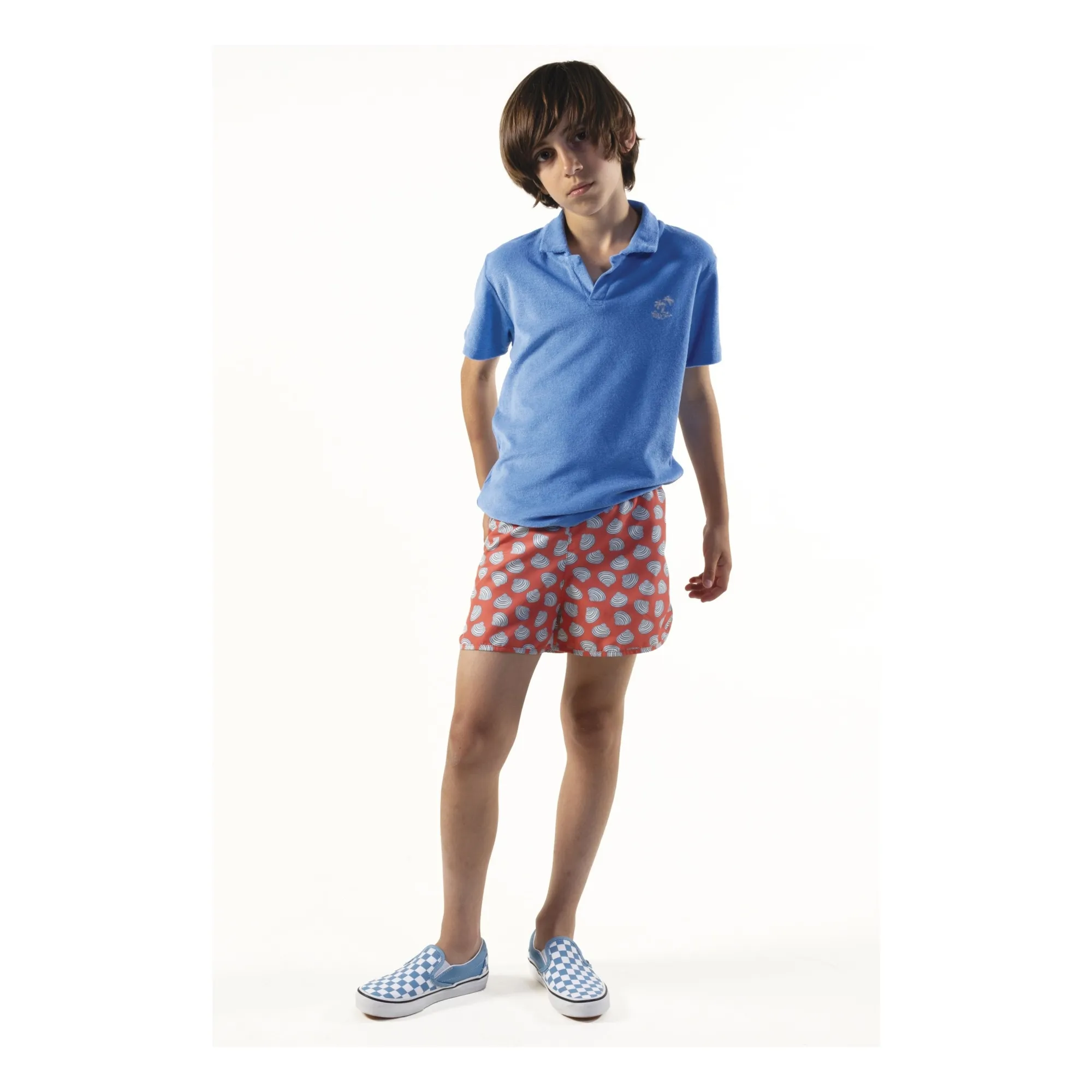 Short de Bain Luis Coquillages | Tangerine- Image produit n°1
