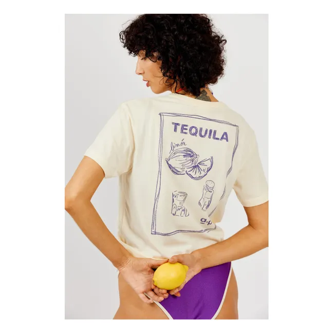 Tequila organic cotton T-shirt | Ecru