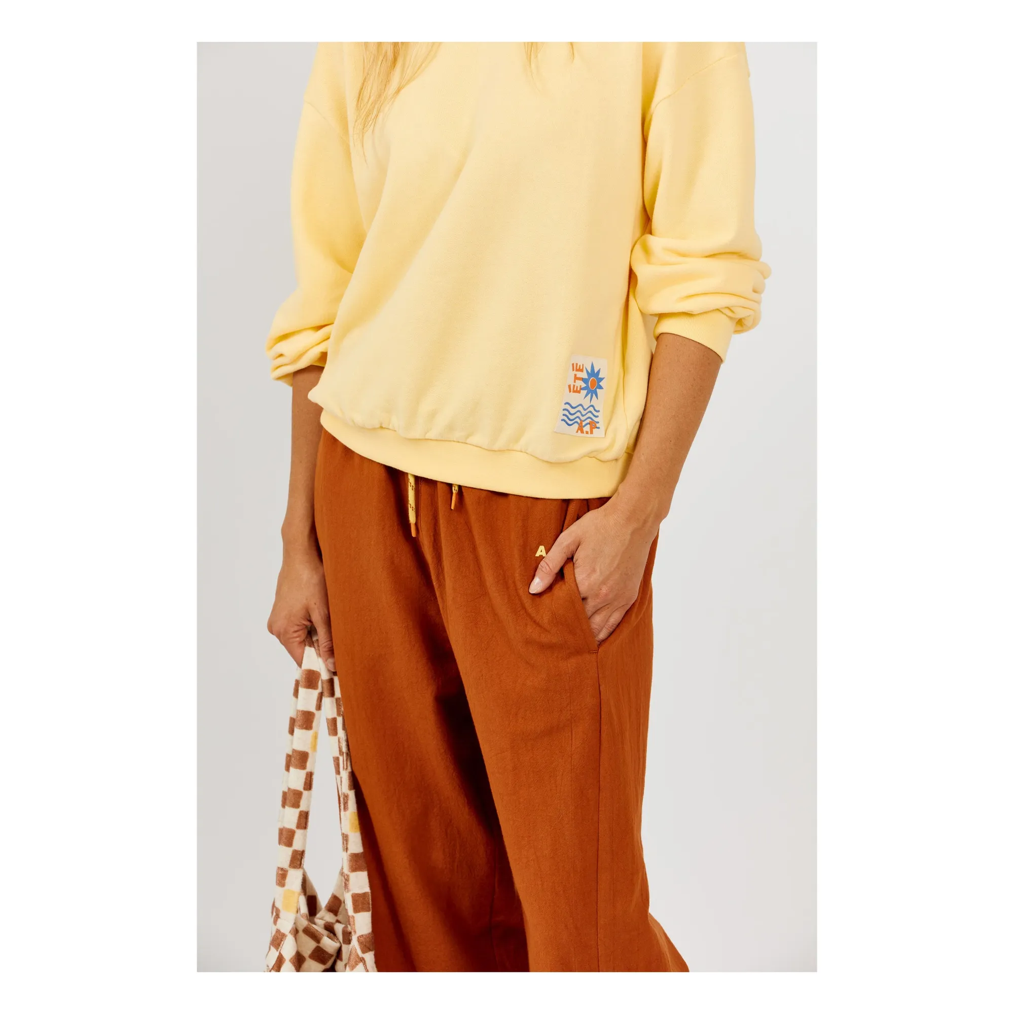 Sweat Patch Coton Bio | Jaune- Image produit n°1