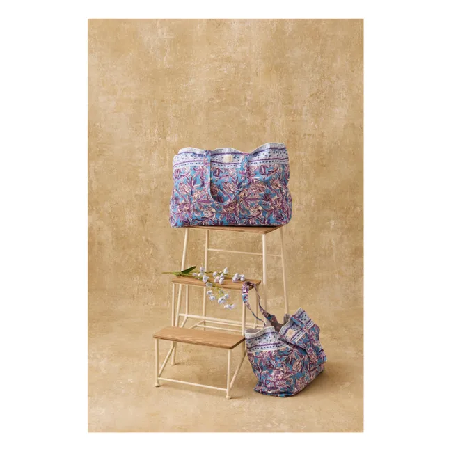 Tote Bag Beverly Coton | Bleu ciel