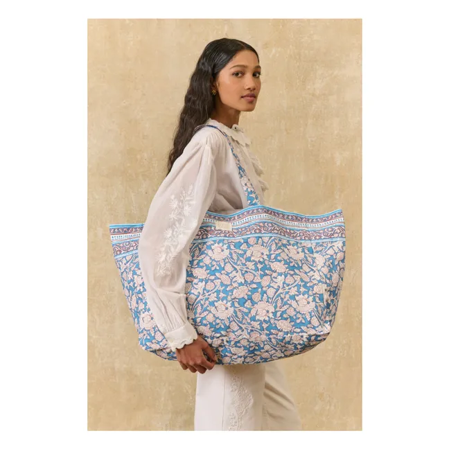 Tote Bag Beverly Coton | Bleu ciel