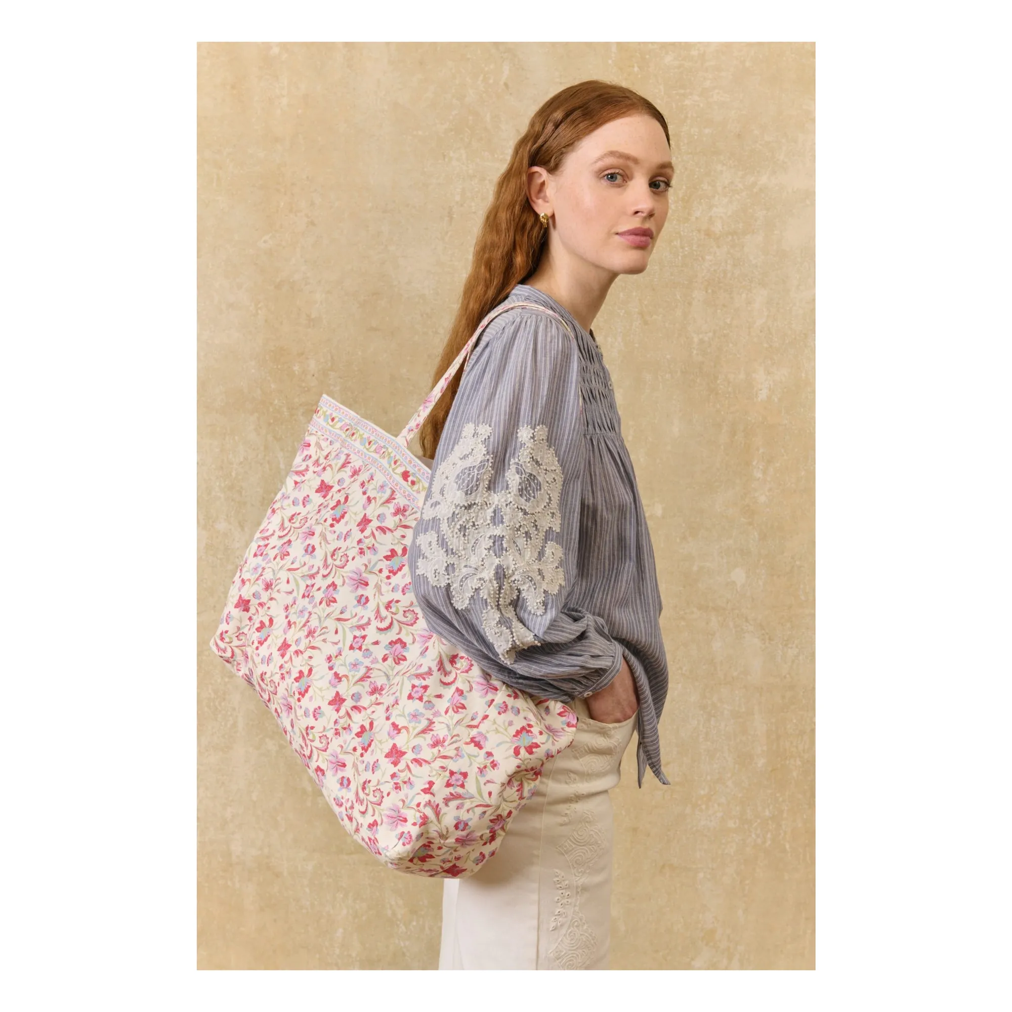 Tote Bag Beverly Coton | Blanc- Image produit n°0