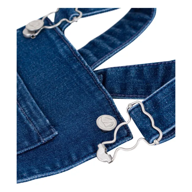 Vestido con peto vaquero de algodón orgánico | Azul