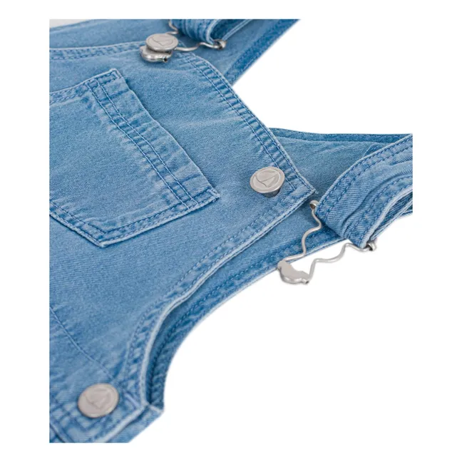 Peto vaquero de algodón ecológico | Azul Claro