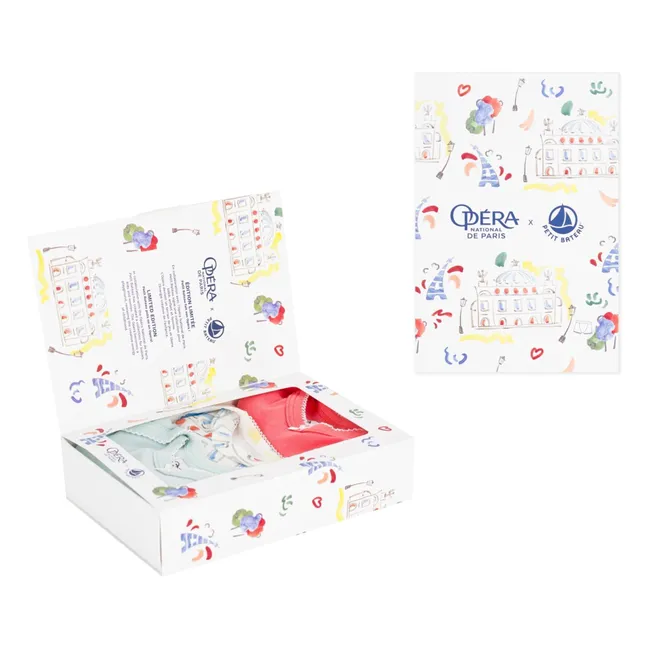 Lot 3 Bodies - Petit Bateau x Opéra de Paris | Corail