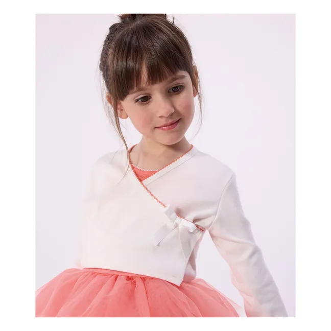 Gilet Cache Cœur Uni - Petit Bateau x Opéra de Paris | Blanc