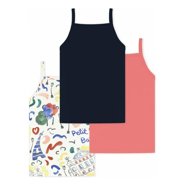 Lot 3 Débardeurs - Petit Bateau x Opéra de Paris | Corail