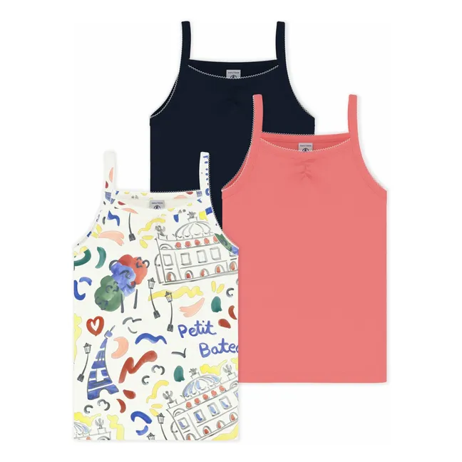 Lot 3 Débardeurs - Petit Bateau x Opéra de Paris | Corail