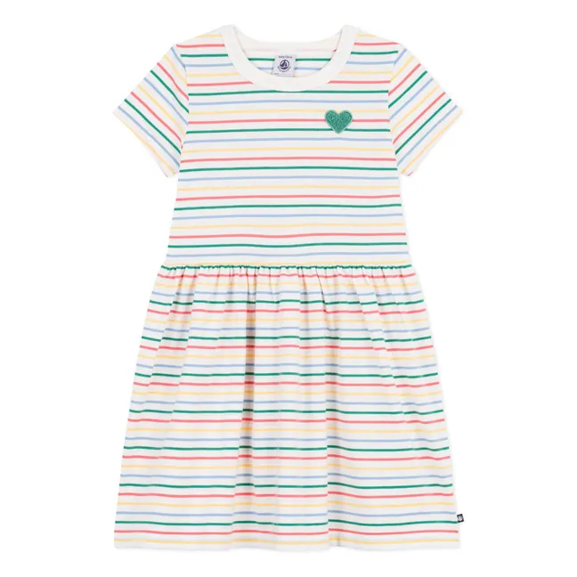 Striped Dress | White