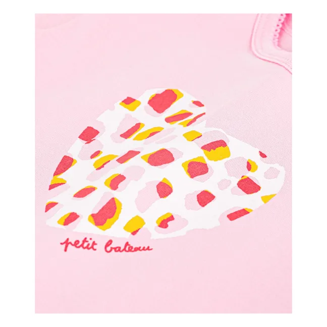 T-shirt Cœur Coton Bio Bébé | Rose