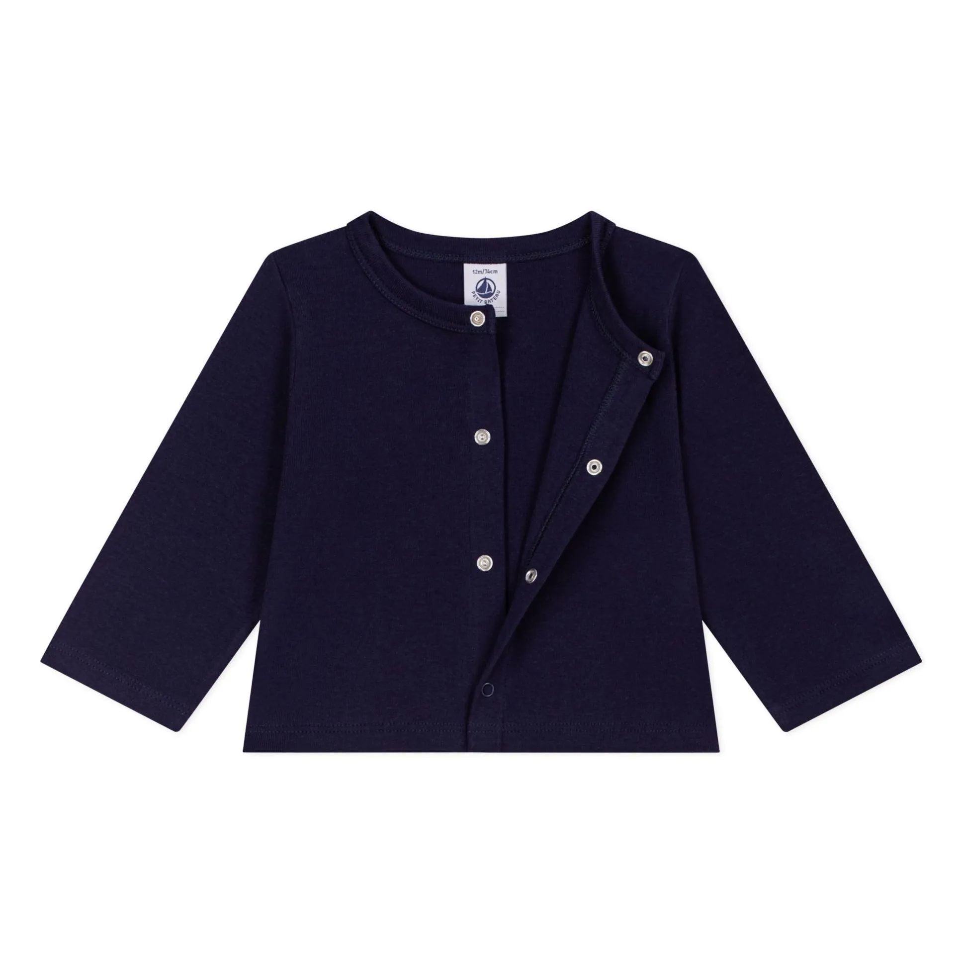Gilet Uni Coton Bio | Bleu nuit- Image produit n°2