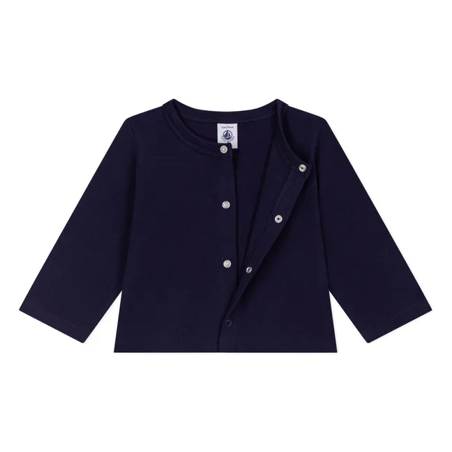 Gilet Uni Coton Bio | Bleu nuit