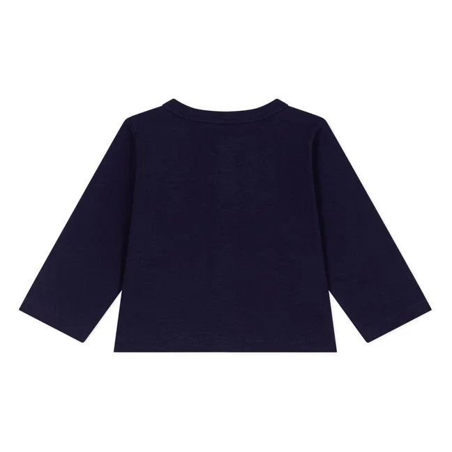 Chaqueta de punto de algodón ecológico | Azul Noche