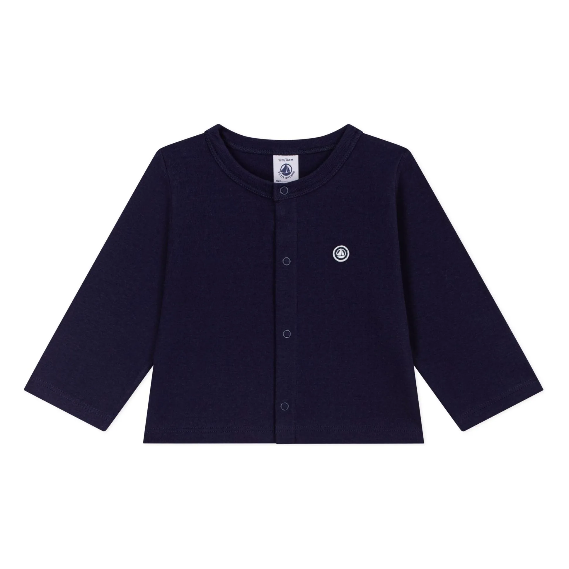 Gilet Uni Coton Bio | Bleu nuit- Image produit n°0