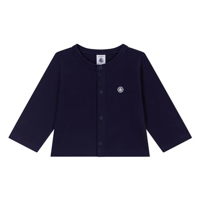 Gilet Uni Coton Bio | Bleu nuit