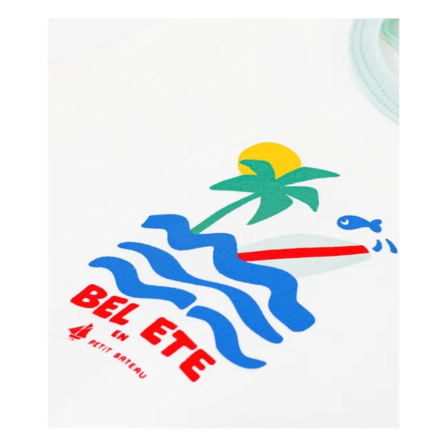 Bel Eté Organic Cotton Contrast T-Shirt | White