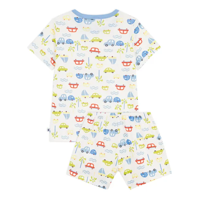 Pyjama Short Voiture | Blanc