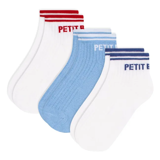 Lot de 3 Paires de Chaussettes Basses Sport | Blanc