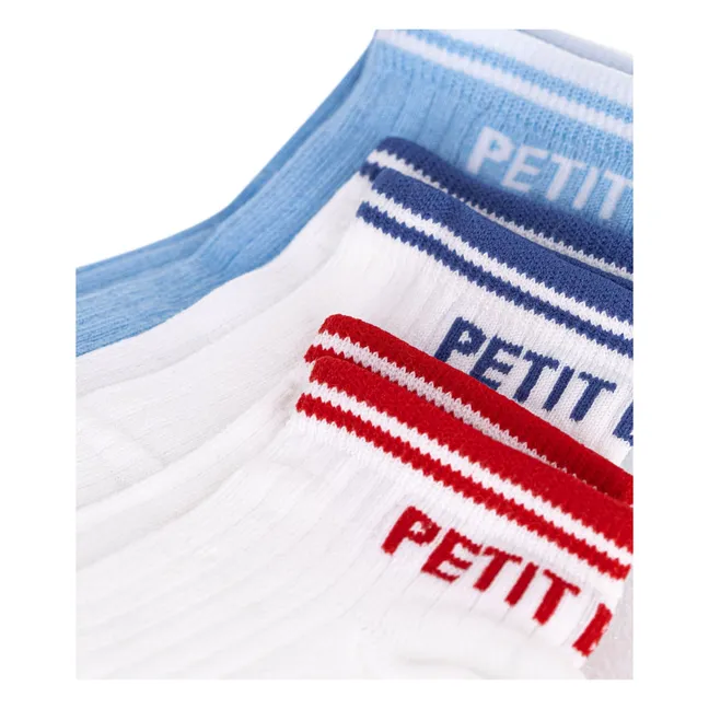 Lot de 3 Paires de Chaussettes Basses Sport | Blanc