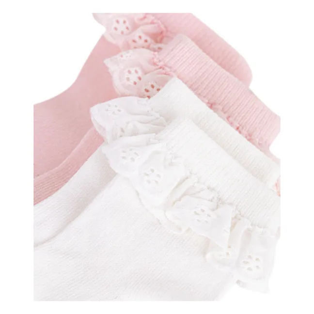 Lot de 2 Paires de Chaussettes Volants | Rose