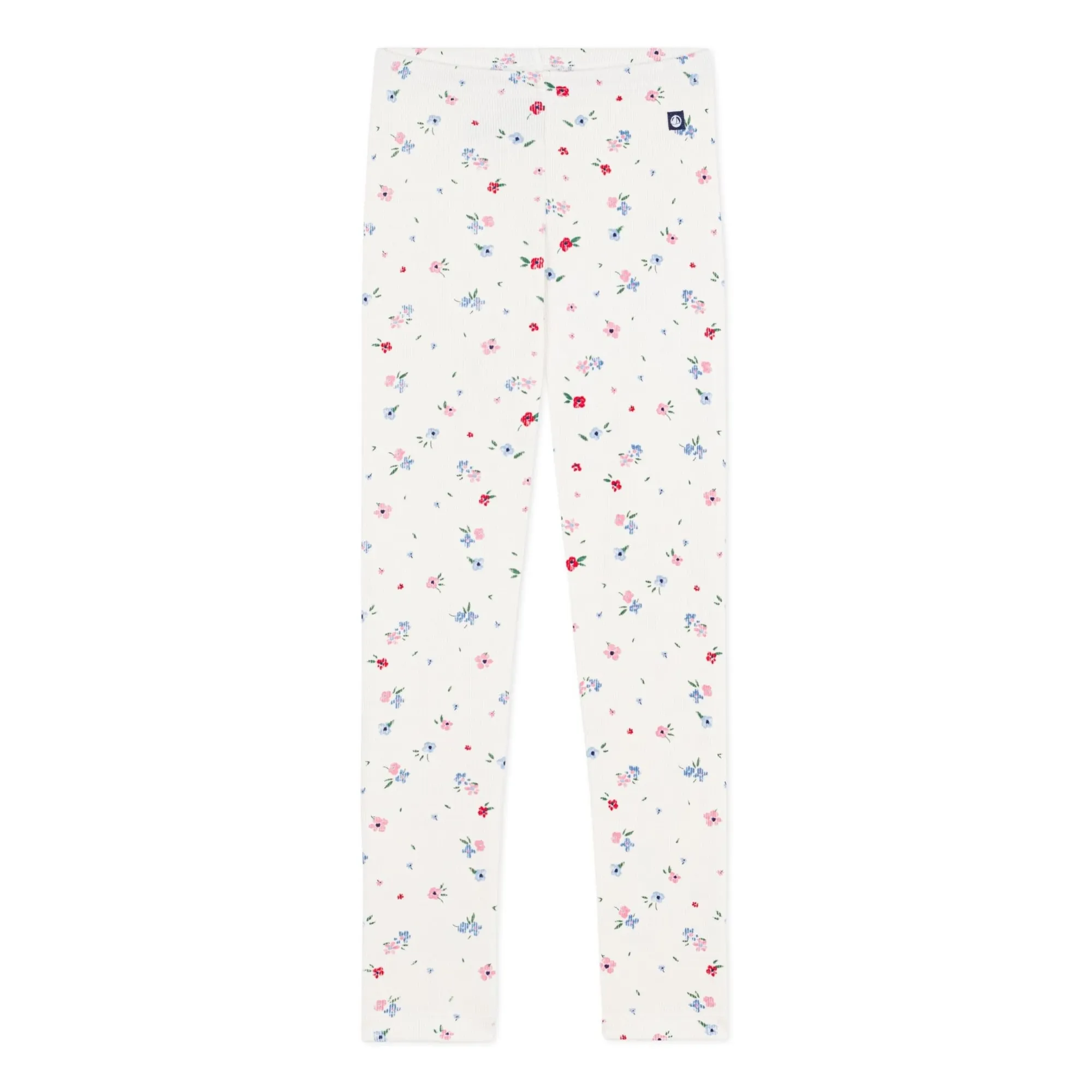 Petit Bateau Girls White Floral Legging