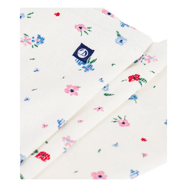 Malla floral | Blanco