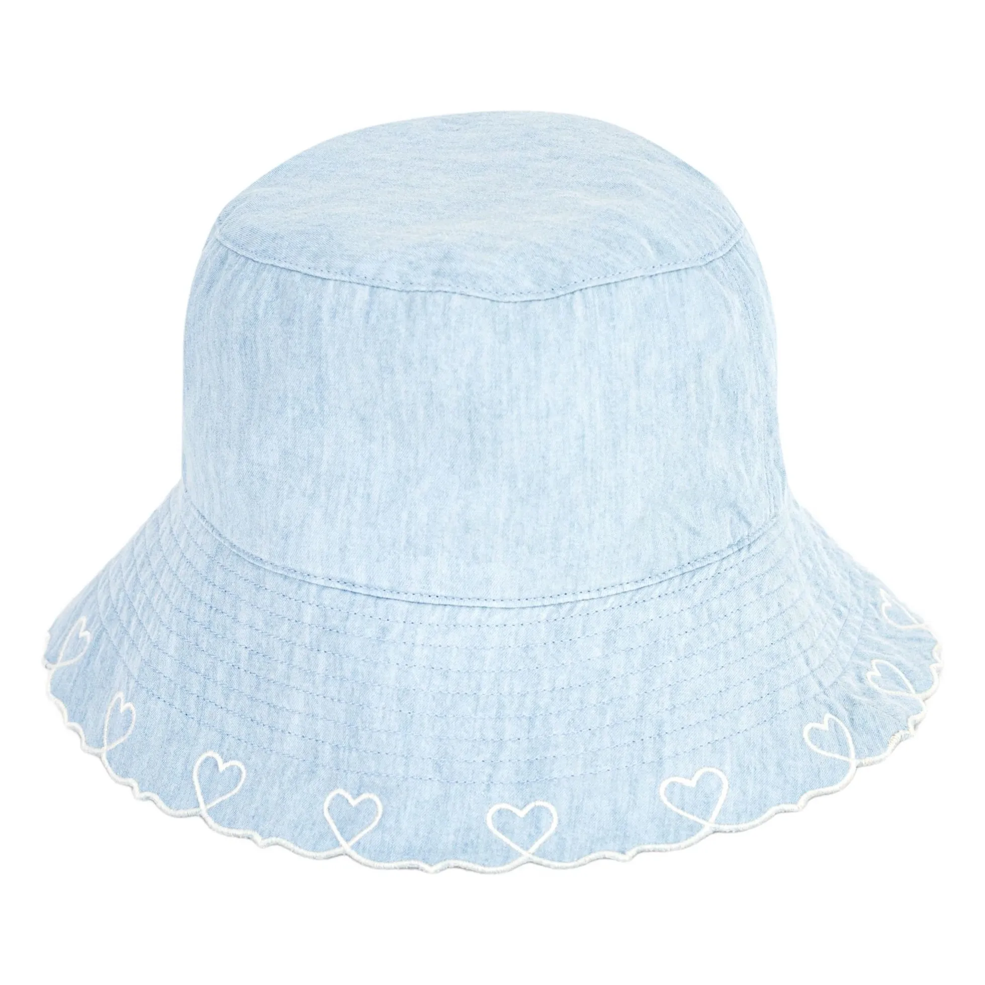 Petit Bateau Girls Light Blue Capeline Chambray