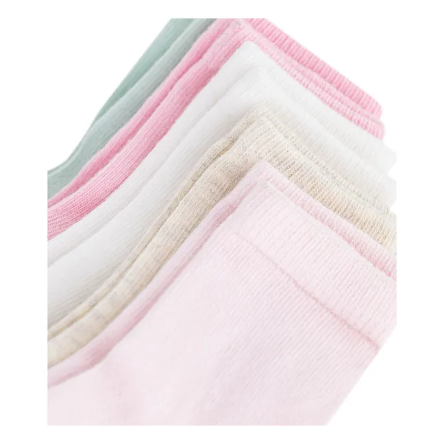 Lot de 5 Paires de Chaussettes Unies | Rose