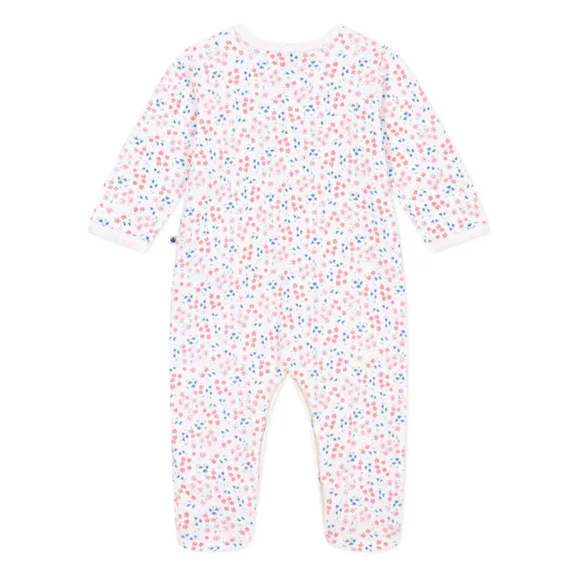 Pyjama Dors Bien Fleuri Velours | Blanc