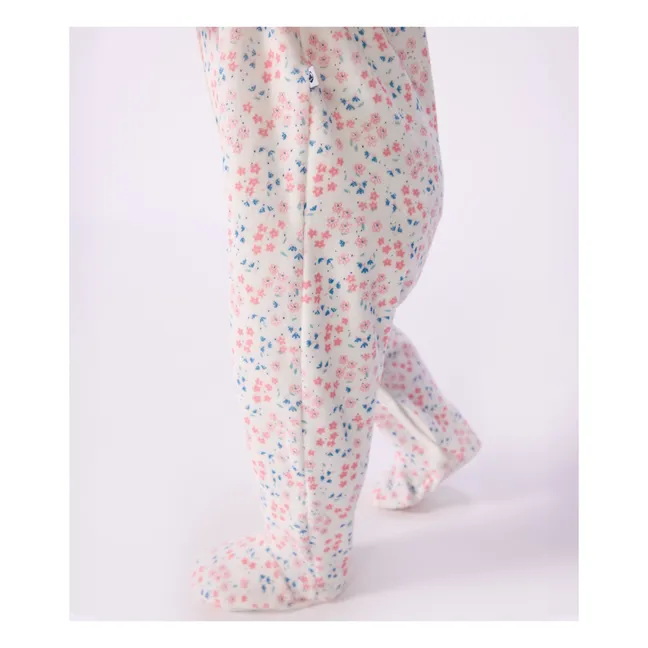 Dors Bien Fleuri Velours pyjamas | White