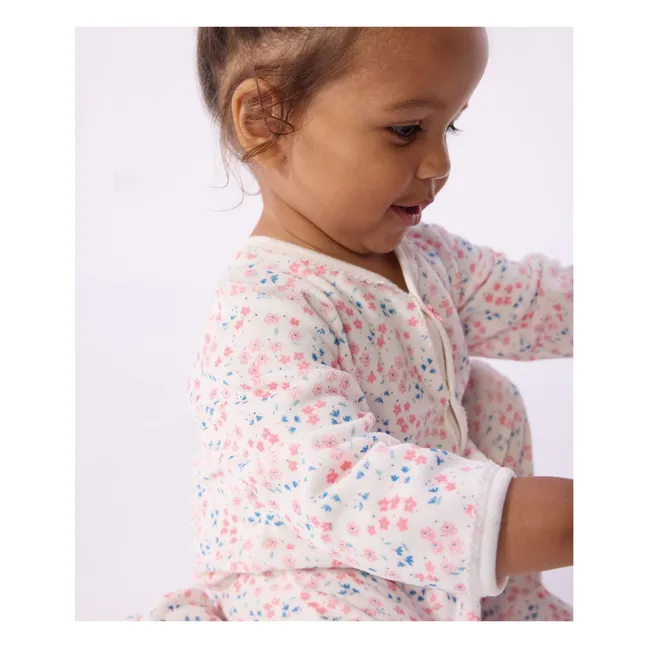 Dors Bien Fleuri Velours pyjamas | White