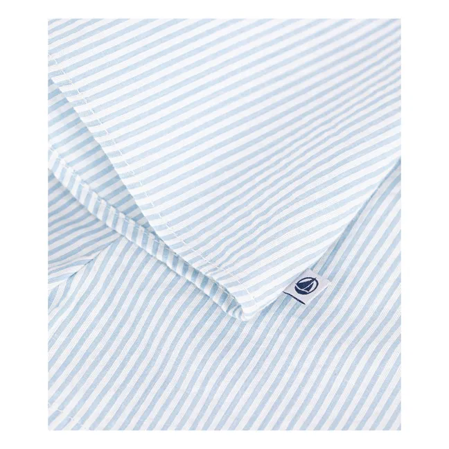 Ensemble Blouse et Short Seersucker Coton Bio | Blanc