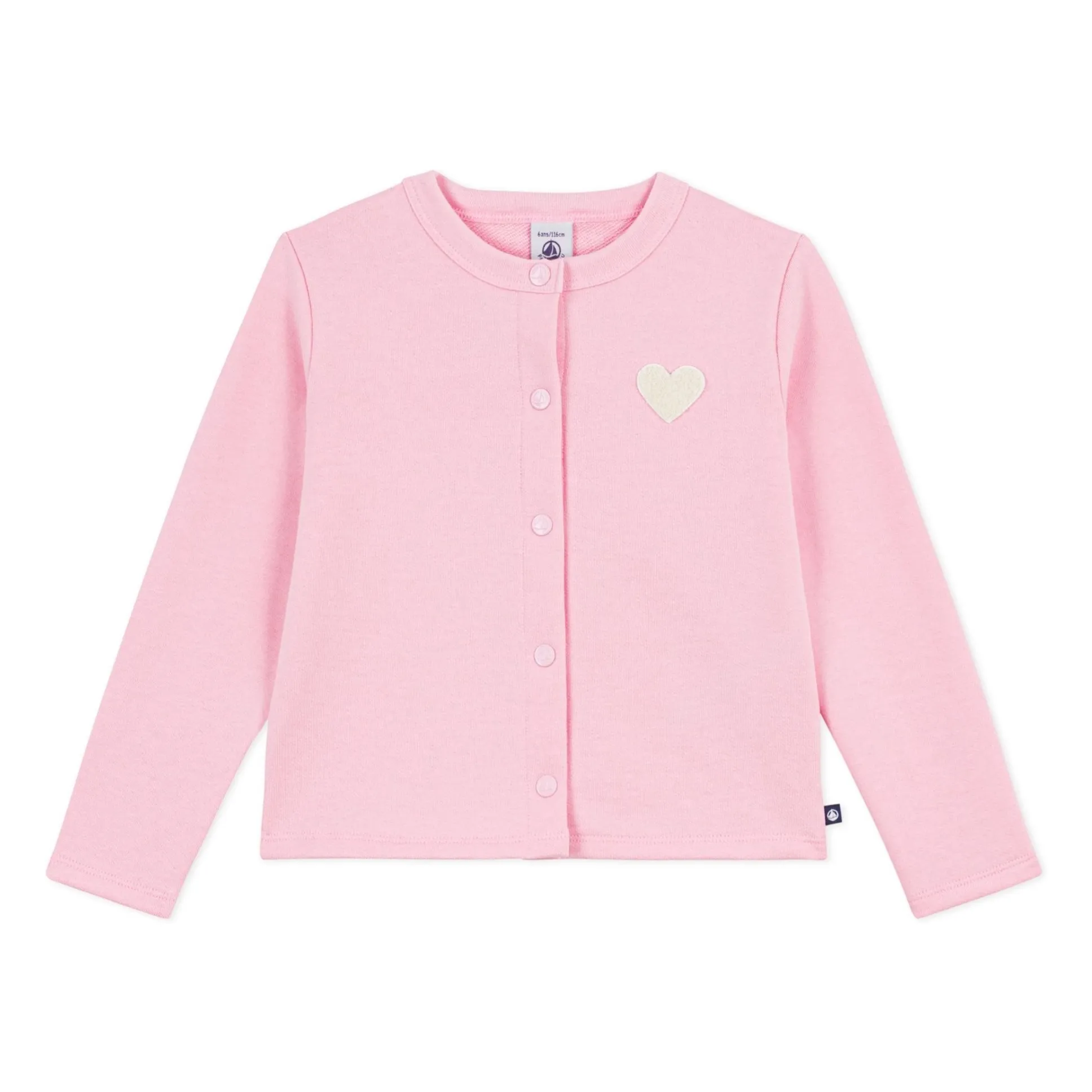 Petit Bateau Girls Pink Cardigan Uni Molleton