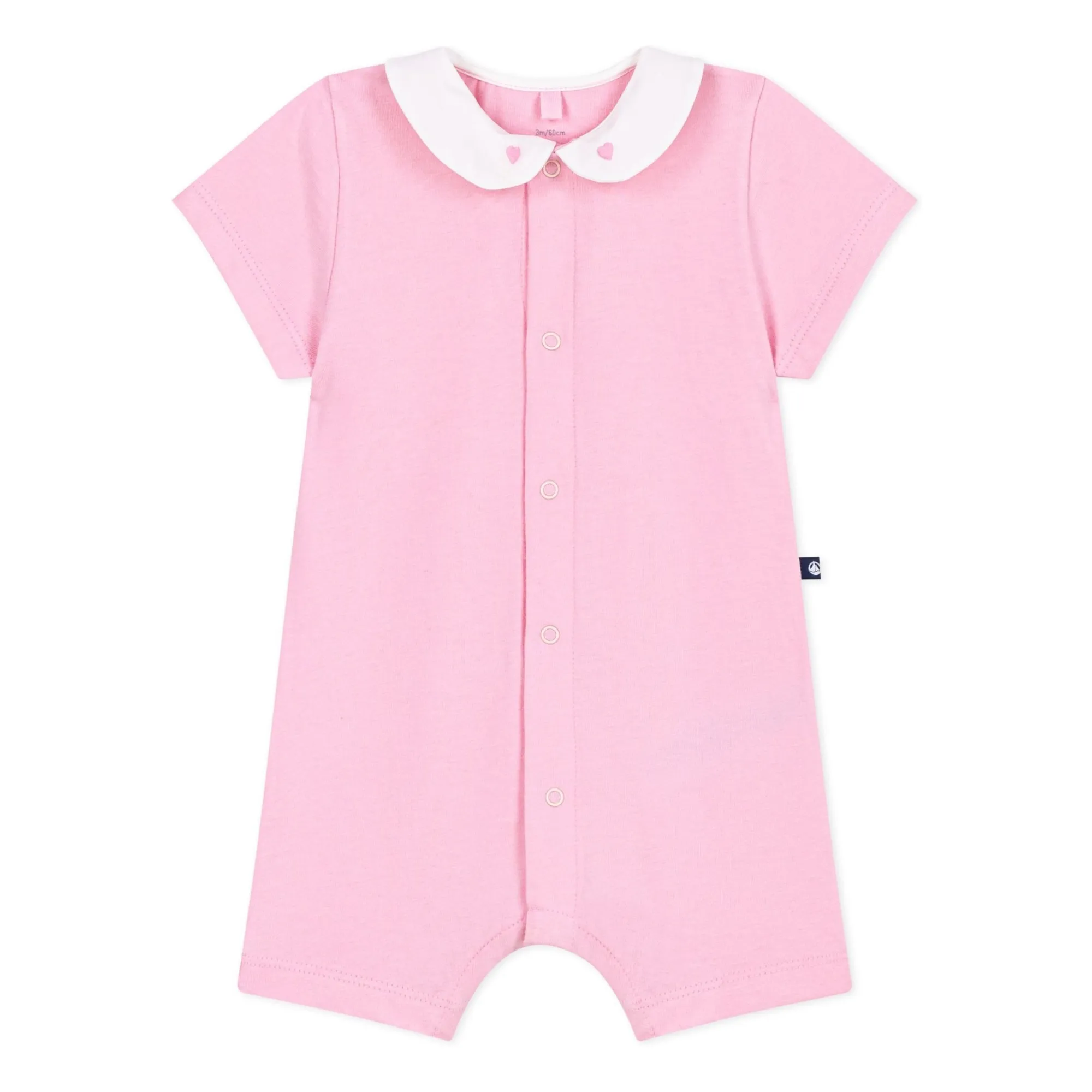 Petit Bateau Girls Pink Organic Cotton Playsuit