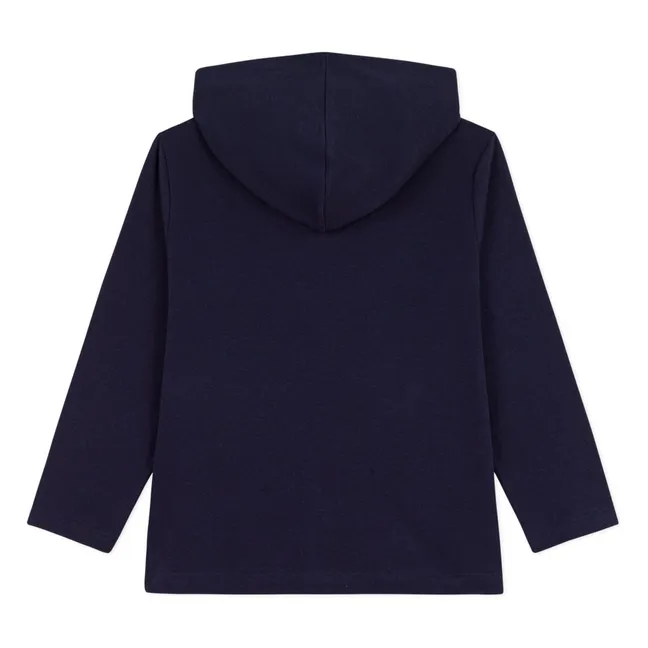 Sweat Zippé à Capuche | Bleu marine