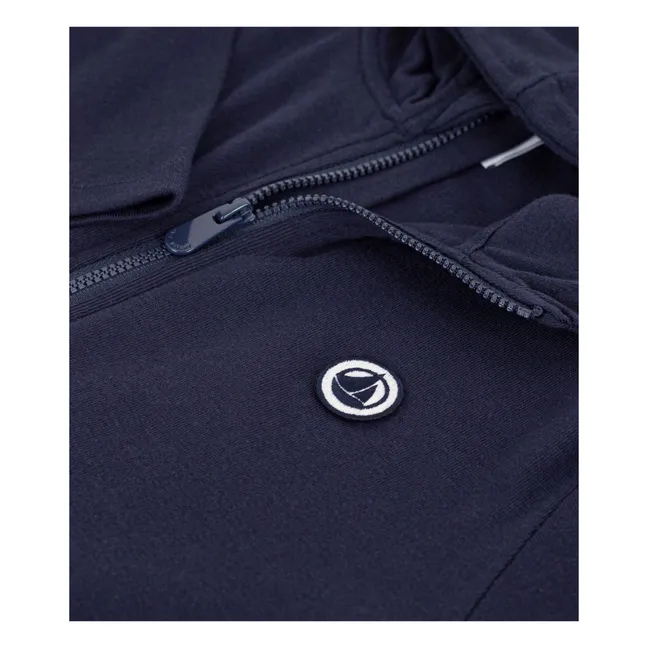 Sudadera con capucha y cremallera | Azul Marino