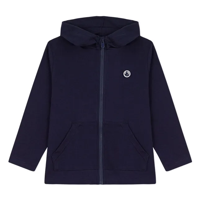 Sweat Zippé à Capuche | Bleu marine