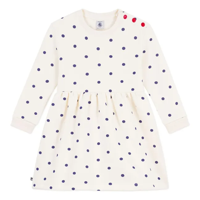 Vestido Molton Dot de algodón orgánico | Crudo
