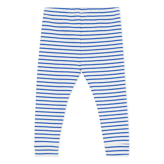 Legging nido de abeja a rayas | Azul